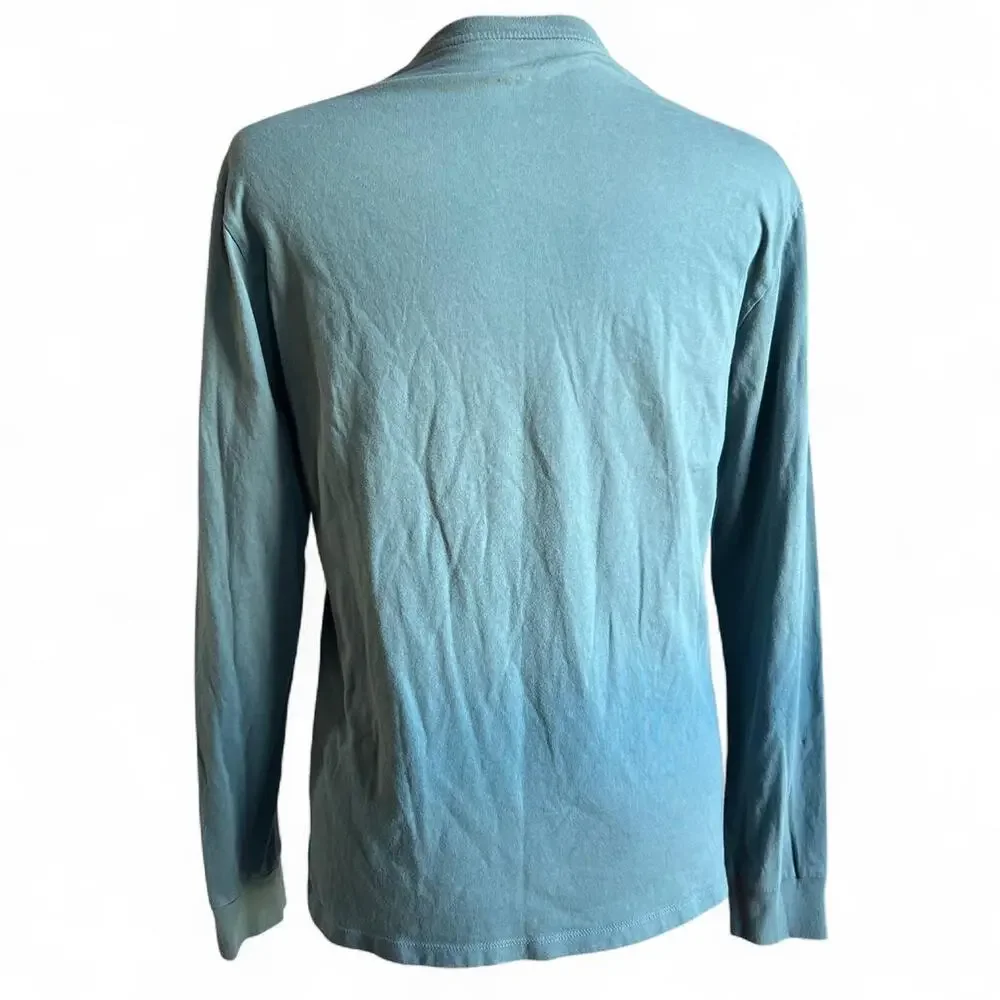 Everlane Men's Blue Organic Cotton Pocket‎ Long Sleeves Shirt - Picture 4 of 7